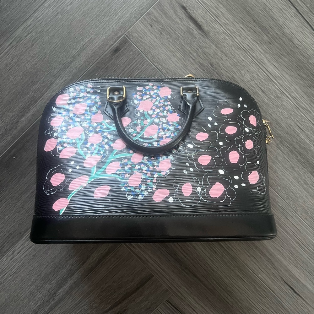 Black Epi Alma PM Custom Painted (one side)